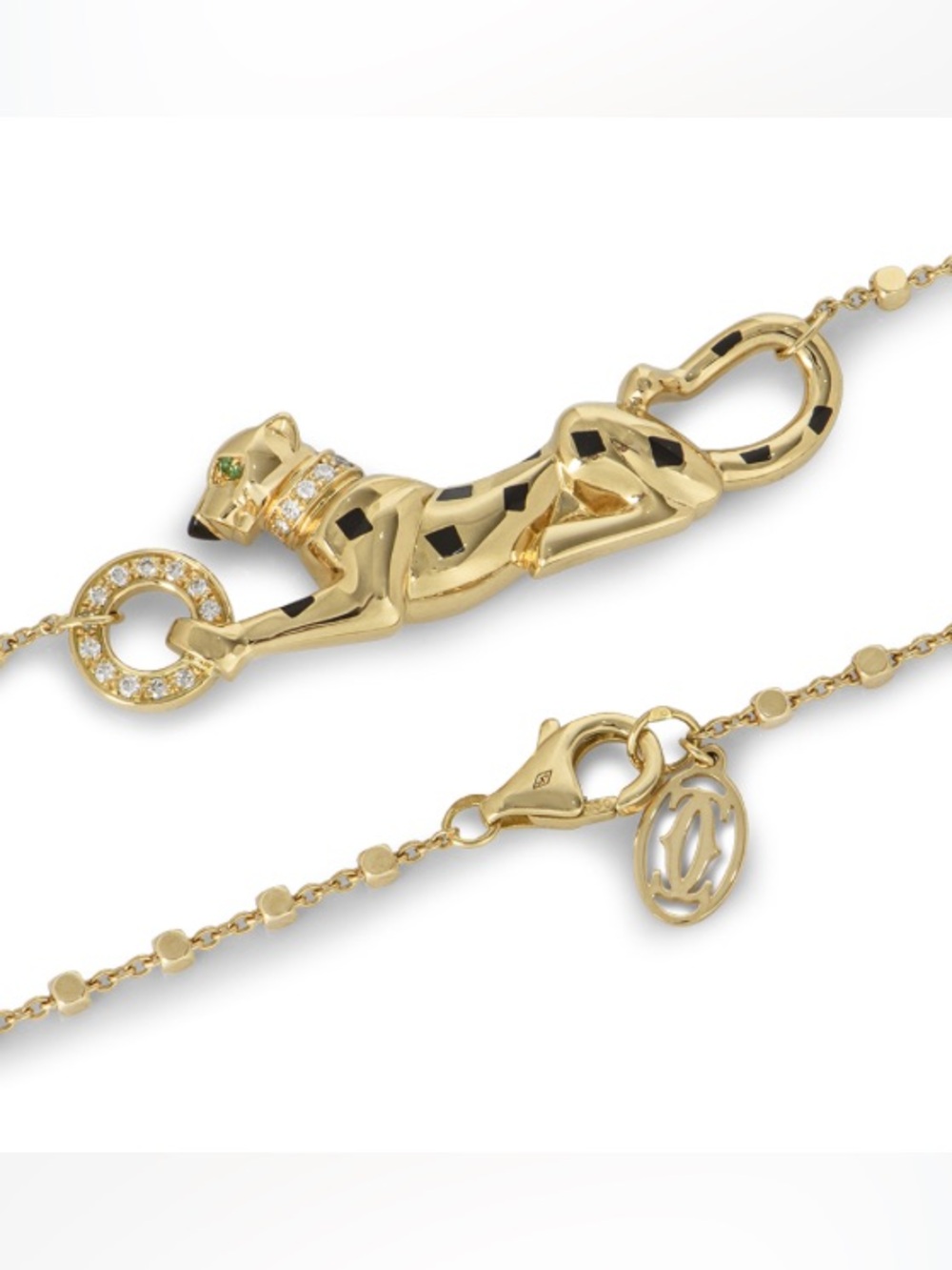 High-End Quality 925 Sterling Silver Panthère Leopard Pendant Chain Necklace
